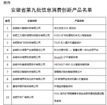 恭喜！云智能印章入選安徽省第九批信息消費(fèi)創(chuàng)新產(chǎn)品名單！(圖2)